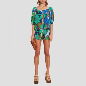 Cult Gaia Sissi Floral Drawstring Shorts